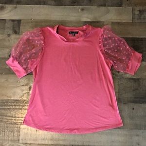 Allison Andrews Balloon Lace Sleeve Shirt